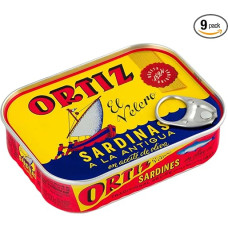 ORTIZ Old Style Sardinės alyvuogių aliejuje 100g Pakuotė 9 vnt.