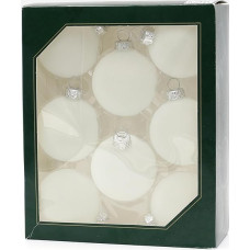 Dekohelden24 8-Piece Set of Silver Baubles