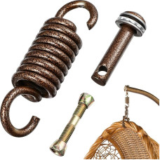 Complete Hanging Chair Set with Heavy Duty Springs, Metal Hangers and Clips for Porch Swings and Hammocks, Perfect for Garden, Patio, Coffee Area