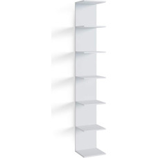 Vicco Paolo Wall Shelf for Children's Room, White, 30 x 190 cm with 6 Open Compartments