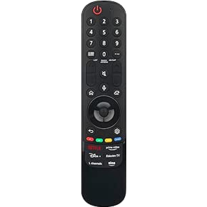 VINABTY Replacement Magic Motion Sensor TV Remote Control Compatible with LG MR24GA AKB76045003 4K Smart OLED with Voice Search, Magic Air Mouse Function, 6 Shortcut Keys