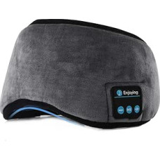 Wireless Bluetooth 5.0 Eyeshade, Night Sleep Bluetooth Eye Mask, Sleep Music Headphones, Built-in Speaker, High Fidelity Stereo Shock Bass, Men Women Intelligent Headphones (Grey)
