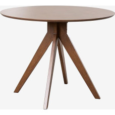 SKLUM Sekiz apvalus medinis valgomojo stalas (skersmuo 100 cm), rudas, tamsus