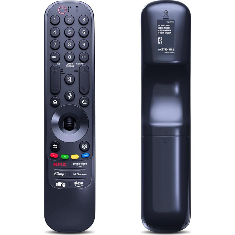 TCNOUMT Pakaitinis nuotolinio valdymo pultas AKB76043102, skirtas LG LCD Smart TV MR23GA MR23GN su rodykle 