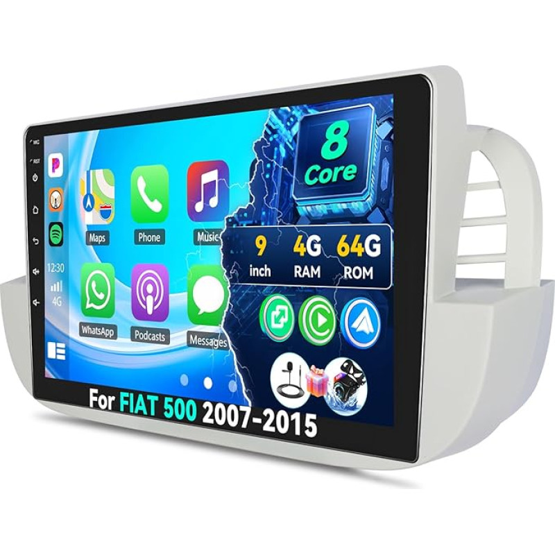 8 branduolių 4G + 64G automobilinis radijas 