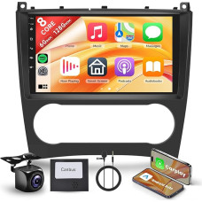 8 Core 6+128G Android Car Radio for Mercedes Benz Class C/GLK W203 W209 C180 C200 C203 C209 A209 2004-2011 Wireless Carplay 9 Inch Car Radio Android Car Mirror Link Bluetooth FM/RDS/EQ/DSP WiFi GPS