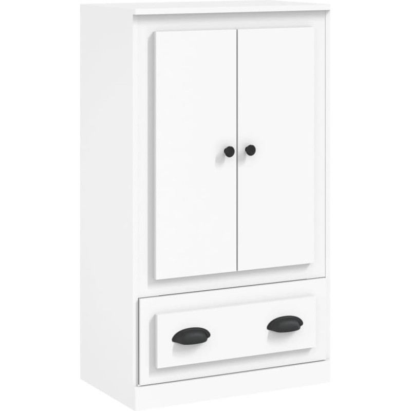vidaXL Highboard, šoninė spintelė su daug vietos, komoda Svetainės spintelė su durimis, spintelė, šoninė spintelė, balta medžio medžiaga
