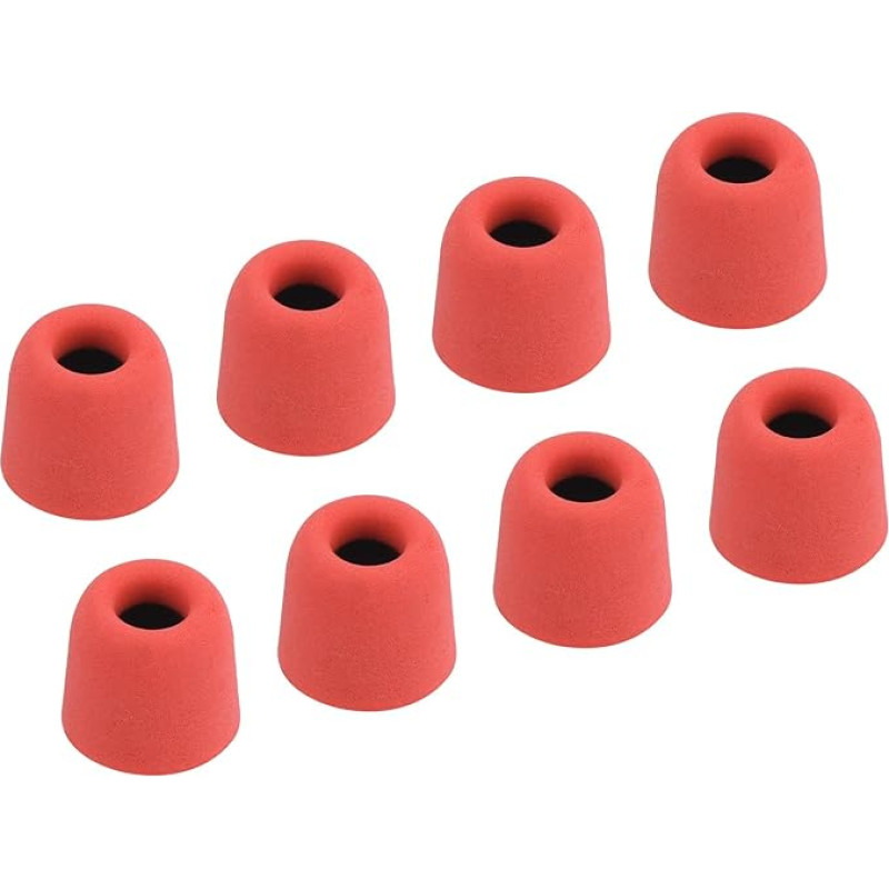 sourcing map 8 x 5,1-6 mm putplasčio pakaitiniai ausinių antgaliai - vidutinio dydžio ausinėms - raudoni