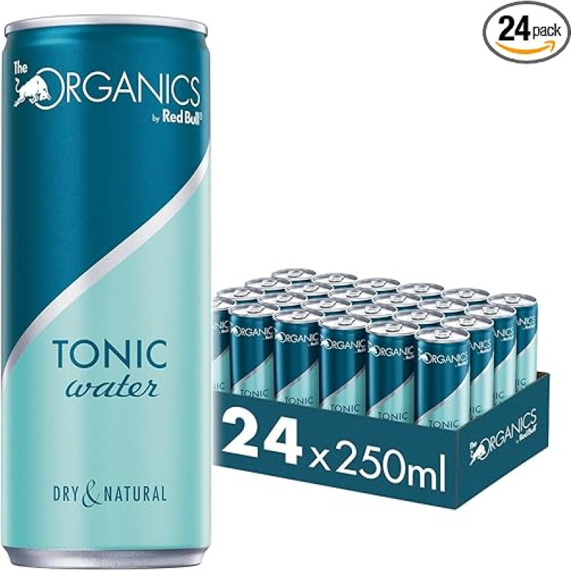 Red Bull Organics by Red Bull Tonic Water, 24 x 250 ml, ekologiškų gėrimų skardinės, 24 paletės, be užstato
