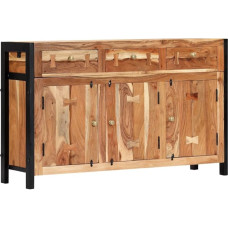 vidaXL Solid Acacia Wood Sideboard 3 Compartments 3 Drawers Chest of Drawers Multi-Purpose Cabinet Side Cabinet Sideboard Hallway Cabinet Standing Cabinet 120 x 35 x 75 cm