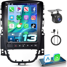 【4+64G】 Hodozzy Carplay Autoradio für Opel Astra J(Mit ECO Taste)/Buick Excelle 2009-2015, 9 Zoll Touchscreen mit Android Auto/EQ/Mirror Link/WiFi/GPS/RDS/FM/Bluetooth 5.0/USB+Canbus