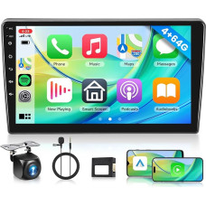 4G 64G Android automobilinis radijas Peugeot 407 2004-2011 9 colių HD belaidis Carplay automobilinis radijas su Android automobiline navigacija GPS Mirror Link Bluetooth FM/RDS/DAB/DVR/EQ/USB/WiFi vairo valdymas