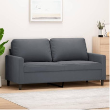 Iiaky Loveseat 2 sėdimų vietų sofa sofa 2 sėdimų vietų lovos sofos svetainės sofos Loveseat tamsiai pilka 140 cm aksomas