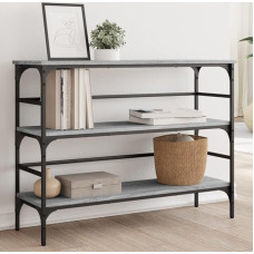 Gecheer Konsolentisch Grau Sonoma 100x32x75 cm Holzwerkstoff, Konsole Beistelltisch Flurtisch Sideboard Ablagetisch Wandtisch Frisiertisch Schminktisch/ 839051