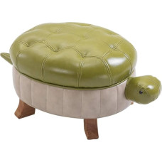 Kelendle Animal Footstool Turtle Padded Ottoman PU odos Footstool Storage for Living Room Bedroom Sofa Bench Chair Grass Green Large