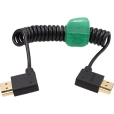 HangTon HDMI 4K 60p 8K Cable Thin Wound for Atomos Shinobi Ninja V Portkeys BM5 FEELWORLD Blackmagic Monitor ZCAM Sony A7IV Canon Nikon Camera Type A HDMI 2.1 Right Left Angle