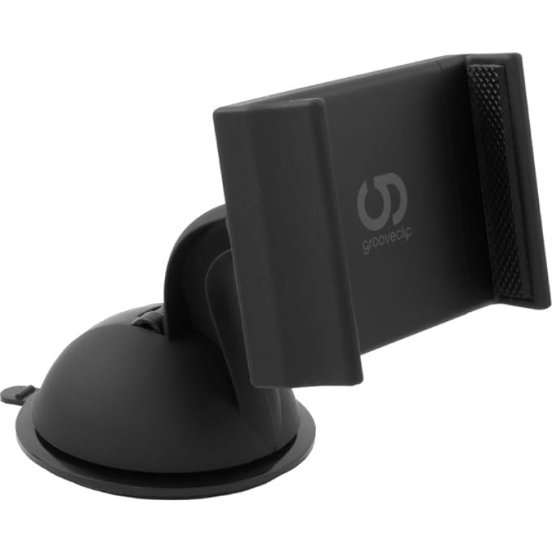 Grooveclip® Dash Slider Car Mount with Power Gel Pad Suction Cup, Absolutely Secure, Perfect For Windscreen or Dashboard, With Slider Technology Holder For Smartphone, Satnav, GPS