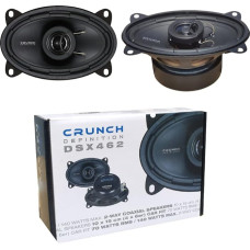 2 Speakers Compatible with Crunch Definition DSX462 DSX 462 2-Way Coaxial Cable 4 x 6 Inches 10 x 15 cm 100 x 150 mm 70 Watt RMS 140 Watt Max 4 Ohm Black (Grid Not Included) per Pair