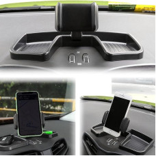 E-cowlboy Car Dashboard Mount Holder for Mobile Phone and GPS for Jeep Renegade 2015-2021 (Black)