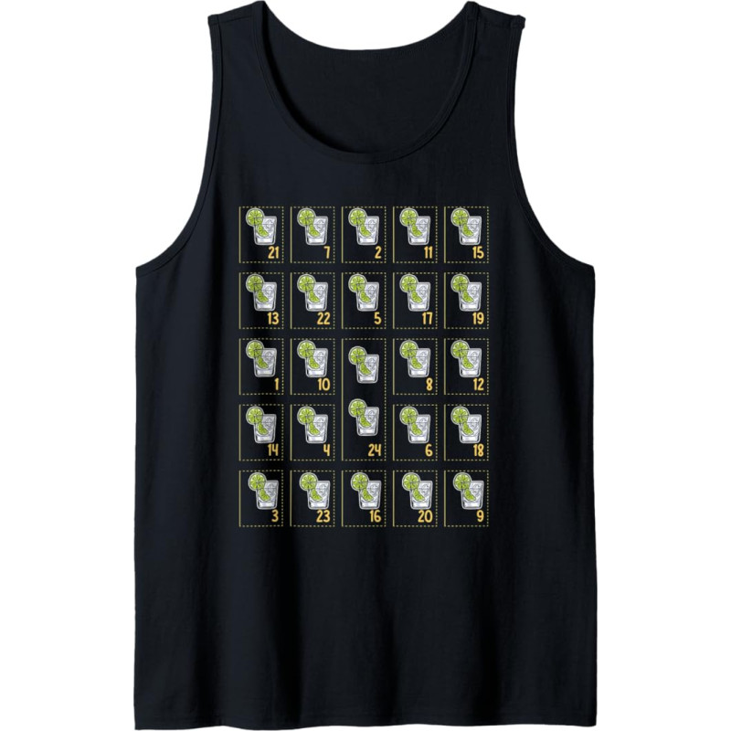 Advent Calendar Gin Christmas 24 Doors Tank Top