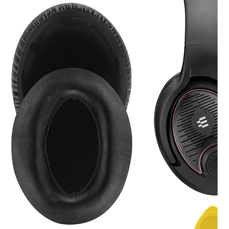 Geekria QuickFit Protein Leather Replacement Ear Pads for Sennheiser Game ONE, Game Zero, PC360, PC363D, PC373D Headphones Ear Pads, Headset Ear Pads Replacement Parts (Black)