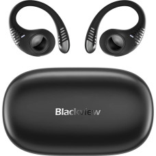 Blackview Open Ear Headphones, Bluetooth Headphones Sport with Ear Hooks, Wireless Bluetooth 5.3 Open Ear Sports Headphones, Dual Microphone, Clear Call, Touch Control, for Running Workout