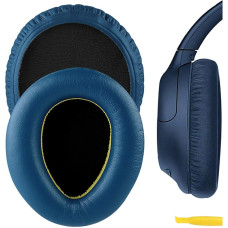 Geekria QuickFit Replacement Protein Leather Ear Pads for Sony WH-CH700N, WH-CH710N, Headphone Ear Pads, Headset Ear Pads, Repair Parts(Blue)