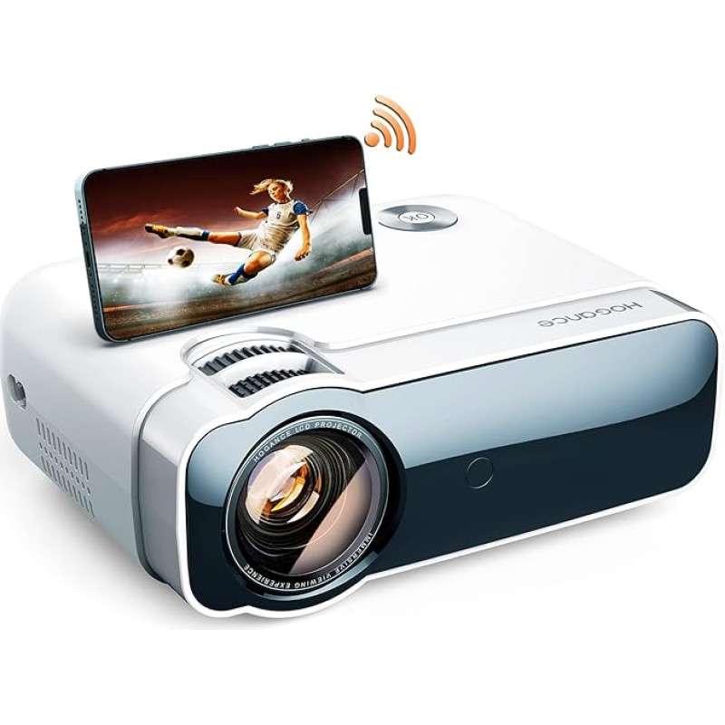 WiFi Projector, Mini Projector Screen Mirroring, Projector 1080P Supported, 7500L Brightness, 75% Zoom, LED Projector for iOS, Android, Fire Stick, Laptop, PS5