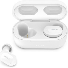 Belkin Soundform Play True Wireless In-Ear Headphones, 3 EQ Presets, Sweat-proof, Splash Resistant, IPX5 Protection, 38 Hours Operation for iPhone, Galaxy, Pixel etc. White, One Size, AUC005