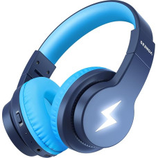 seenda Children's Bluetooth Headphones, Bluetooth Headphones with 85 dB / 94 dB Volume Limit, 45 H Playtime, 3 Lightning Modes, Bluetooth 5.3, Built-in Microphone for School/Travel, Dark Blue