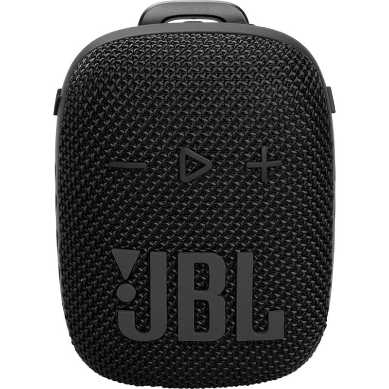 JBL Box Wind 3S - Portable Mini JBL Bluetooth Speaker with Bass Boost by Harman Kardon, Music Box Speaker with Clip for Bicycle and Scooter, Waterproof according to IP67-5 Hours Playtime, Black