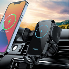 Car Mobile Phone Holder with Charging Function 15 W Qi Charging Station Car Wireless Charger Car Holder for iPhone Galaxy OnePlus Xiaomi etc