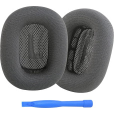 Replacement Ear Pads for AirPods Max Headphones by MMOBIEL - Mesh Fabric Headphones Ear Pads - Headphone Replacement Pads - Black