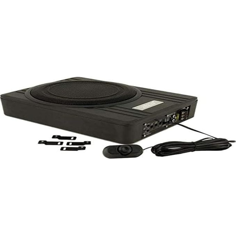 SSDN WSX-10SP Under-Seat Subwoofer Box Active Flat 600 Real Watt 10 Inch Black