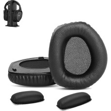 HDR165 Ear Pads & Headband Replacement Compatible with Sennheiser RS165/HDR165, RS175/HDR175, Wireless Headphones Ear Pads + Headband Cushion (Protein Leather/Memory Foam)