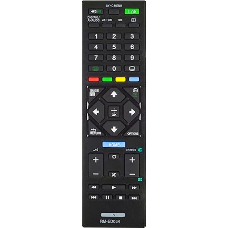 Leankle Remote Control RM-ED054 for Sony TV KDL-32R420A, KDL-32R421A, KDL-32R423A, KDL-32R424A, KDL-32R435B, KDL-40R470A, KDL-40R471A, KDL-40R473A, KDL-40R474A, KDL-40R474A 46R47440A, KDL-46R473A