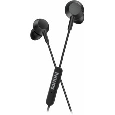 Philips TAE5008BK/00 In-Ear Headphones with Microphone, Lightweight Wired Headphones, USB-C Connection, 1.2 m Cable, Inline Remote Control, 3 Sizes, Clear Sound and Powerful Bass, Black