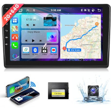 2+64G 9 Inch Android Car Radio Wireless Carplay for Fiat Ducato/Peugeot Boxer/Citroen Jumper Android Car Bluetooth with Screen with Navigation with AHD Reversing Camera HiFi Bluetooth/RDS/FM Radio