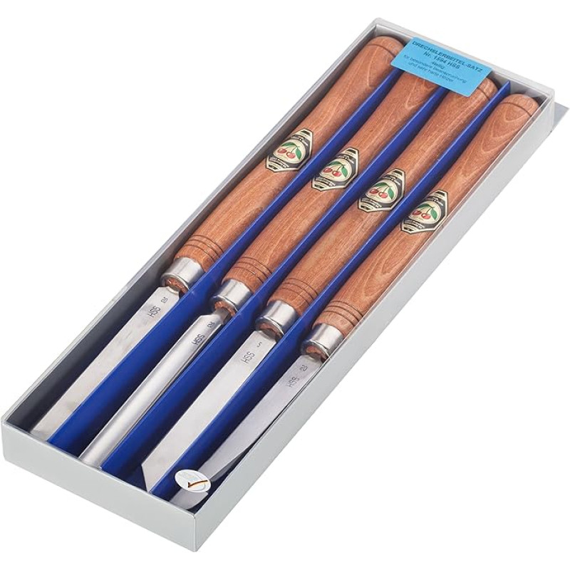 Cherrywood Wood Turner Chisel Set 4tlg HSS-Drechslerbeitelsatz