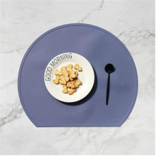 ANVALI Platzdeckchen-Set, Esstisch-Set, 4-teiliges Silikon-Tischset, beständig, wärmeisolierend, Küchengeschirr, Tischset, Untersetzer (Spalva : Argento)