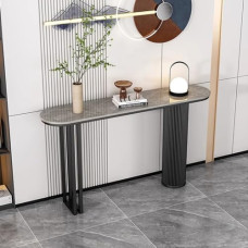 Konsolentische aus Glas für den Flur, schmal, hinter dem Sofa, Tischregal, Eingangsbereich, Marmor, moderner C-Tisch mit Metallfuß, schmales Bardesign und offenes Lagerregal, idealus Wohnz