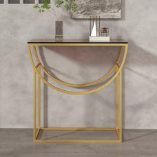 Konsolentische aus Glas für den Flur, schmal, hinter dem Sofa, Tischregal, Eingangsbereich, Marmor, moderner Eingangskonsolentisch mit Metallrahmen und Glasplatte für Wohnzimmer und Flur -