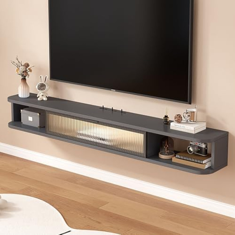 Konsolentische aus Glas für den Flur, schmal, hinter dem Sofa, Tischregal, Eingangsbereich, Marmor, schwebender Entertainment-Center-Schrank mit offenem Stauraum, an der Wand montierte Medie