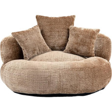 UATARU patalpų Bean Bag kėdė sofa su 3 pagalvėmis suaugusiems vaikams, Chenille Single Gaming Sofa Chair Lounger for Bedroom Office (kava)
