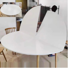 Runde Holztischplatte - 120 cm bis 240 cm Durchmesser, faltbares Design, einfach zu verstauen, Ersatz für runden Tisch, ideal für verschiedene Anlässe, keine Beine im Lieferumfang enthalten