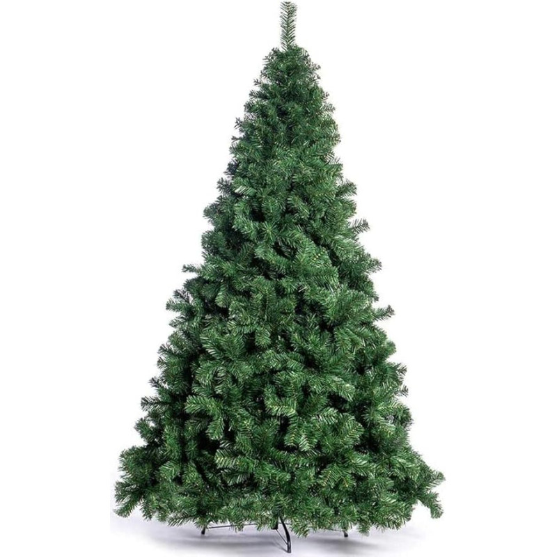 BAKAJI Didelė Sasso Kalėdų eglutė Labai storas pušies žalias pagrindas Metalinis kryžius sulankstomas Labai aukštos kokybės, lengvai surenkamas su šakomis (180 cm)