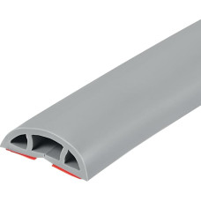 tiekimo žemėlapis 1,2 m Boden-Kabelabdeckung, PVC-Kabelschutz, 1,1 cm B x 0,6 cm H, Kabelmanagement, Grau