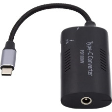 NFHK nuolatinės srovės maitinimo 5,5 x 2,5 mm įvesties ir 100 W dvigubo C tipo USB-C ir A tipo išvesties PD emuliatoriaus trigerio įkrovimo kabelis