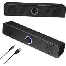 HOMSFOU Laidinis garsiakalbis Garso juostos sistema Garso juostos televizoriui Garso juostos televizoriui Garso juostos garsiakalbis Plonas USB garsiakalbis Laidinis plokščiaekranis televizorius Plastikinis