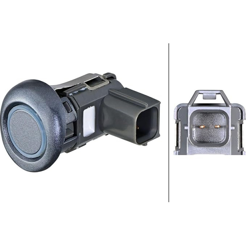 HELLA 6PX 358 270-681 Jutiklis, pagalbinis parkavimo jutiklis - 2 kontaktų - montavimo - dažomas